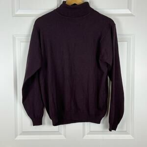 Brandini Turtleneck Wool Sweater Purple Cozy Winter Chic Women's Size Medium
